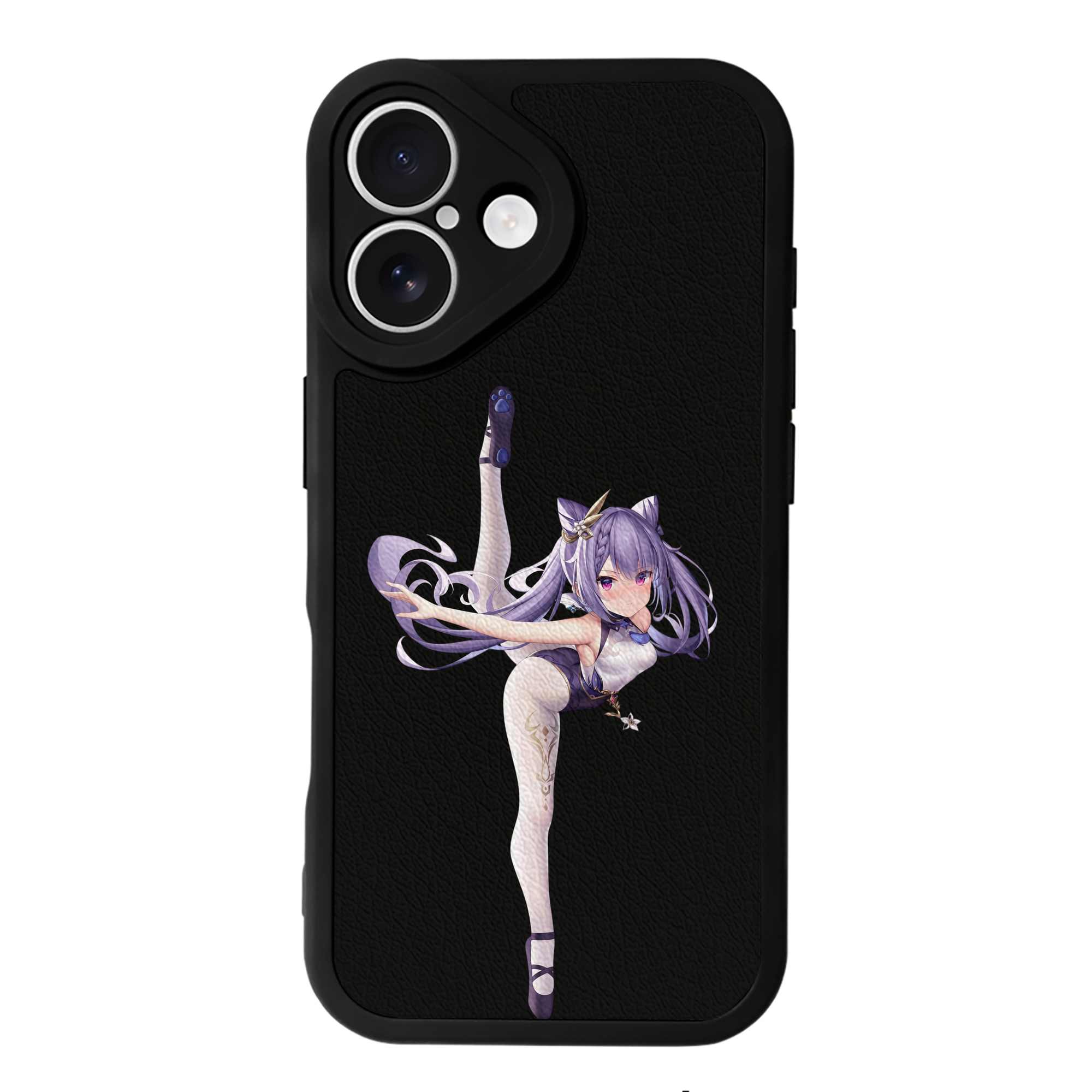 げんし神 刻晴 こくせい genshin Kokusei 【iPhone 16シリーズ対応】シリコンスマホケース（レザー調） 材質：シリコン